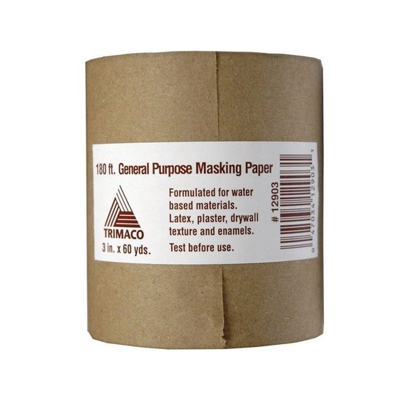Trimaco Paper Masking Brown 3Inx180Ft 12903
